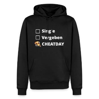 Cheatday - Männer Premium Bio Hoodie - Schwarz - Vorne - Nico (187cm)