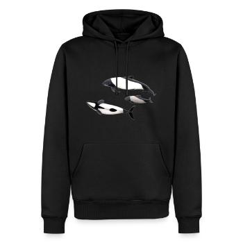 Dolphin of Commerson - Tonina - Commerson's dolphin - Men’s Premium Organic Hoodie - black - Front - Nico (187cm)