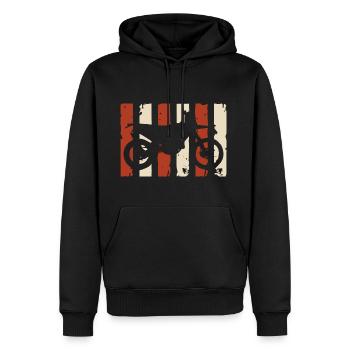 Moto Cross - Männer Premium Bio Hoodie - Schwarz - Vorne - Nico (187cm)