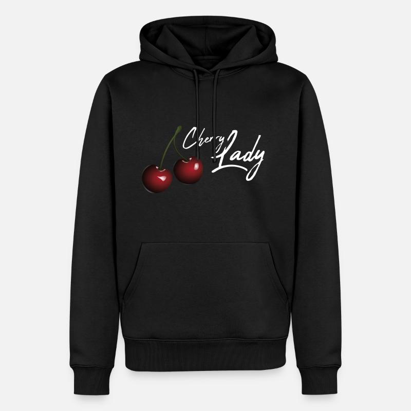 Cerise Lady / idée cadeau - Sweat à capuche Premium bio Homme - noir