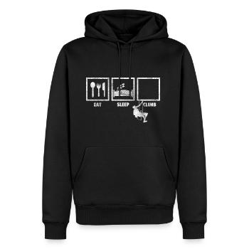 grimper grimpeur cadeau bouldering bouldering - Sweat à capuche Premium bio Homme - noir - Devant - Nico (187cm)