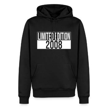 Limited Edition 2008 Geburtstag Geschenkidee - Männer Premium Bio Hoodie - Schwarz - Vorne - Nico (187cm)