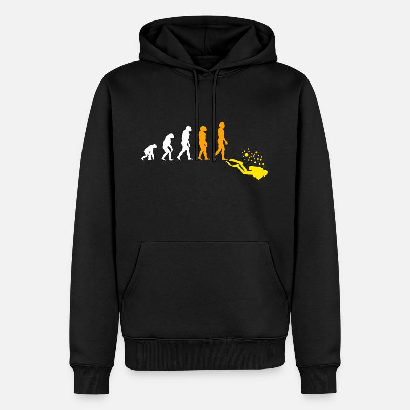 Diving Diver Scuba Evolution - Men’s Premium Organic Hoodie - black