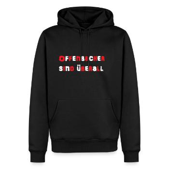 Offenbach - Männer Premium Bio Hoodie - Schwarz - Vorne - Nico (187cm)
