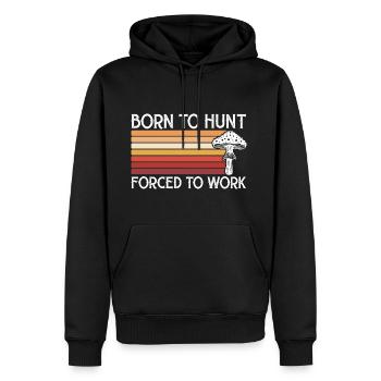 Pilzsammler und Pilz Freunde - Männer Premium Bio Hoodie - Schwarz - Vorne - Nico (187cm)