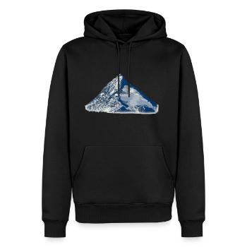 Grossglockner - Männer Premium Bio Hoodie - Schwarz - Vorne - Nico (187cm)