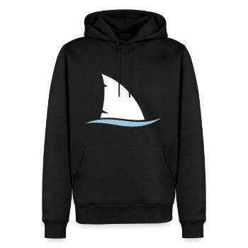 aileron de requin - Sweat à capuche Premium bio Homme - noir - Devant - Nico (187cm)