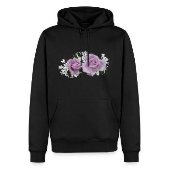 fleurs lys tulipes orchidées ger dahlia de tournesol - Sweat à capuche Premium bio Homme - noir - Devant - Nico (187cm)