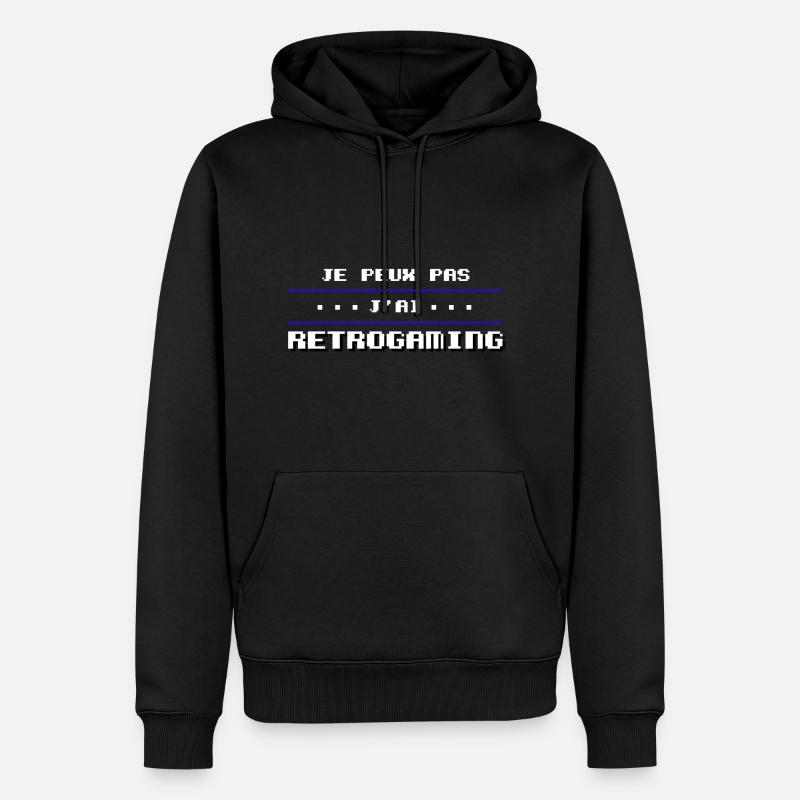 Je peux pas j'ai retrogaming - Sweat à capuche Premium bio Homme - noir
