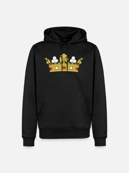 Crown - Men’s Premium Organic Hoodie - black