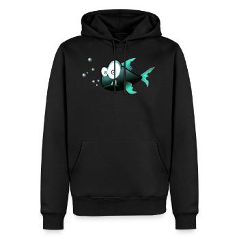Barsch - Männer Premium Bio Hoodie - Schwarz - Vorne - Nico (187cm)