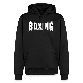 Boxe boxe cadeau boxeur boxe boxe boxe - Sweat à capuche Premium bio Homme - noir - Devant - Nico (187cm)
