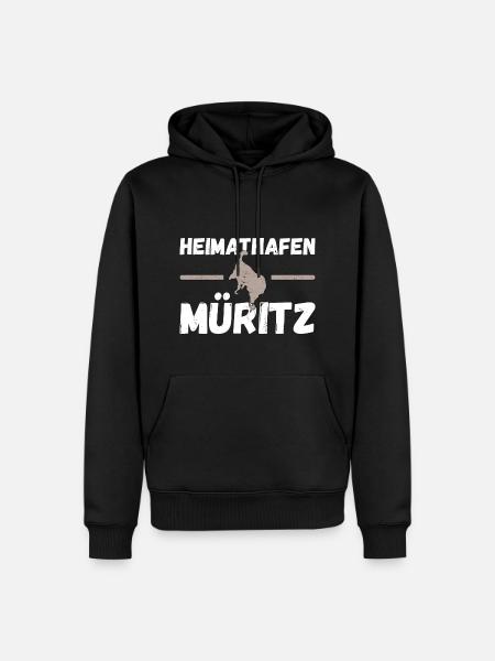 Heimathafen Müritz - Männer Premium Bio Hoodie - Schwarz