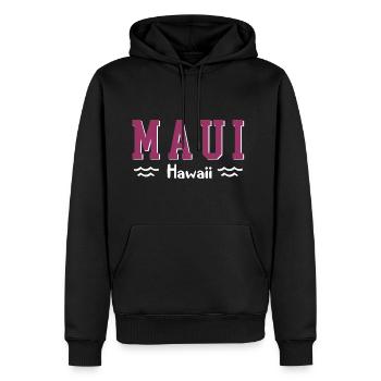 Maui Hawaii - Männer Premium Bio Hoodie - Schwarz - Vorne - Nico (187cm)