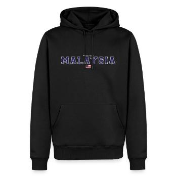 Malaisie - Sweat à capuche Premium bio Homme - noir - Devant - Nico (187cm)