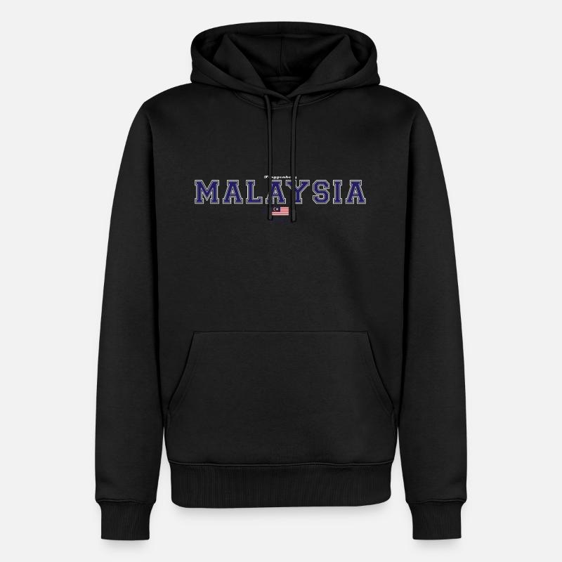Malaysia - Männer Premium Bio Hoodie - Schwarz