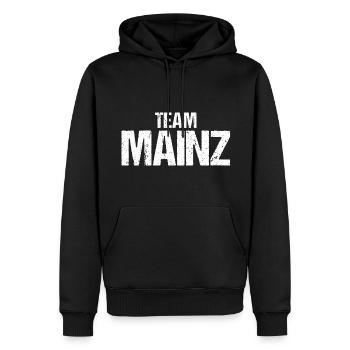 Team Mainz - Männer Premium Bio Hoodie - Schwarz - Vorne - Nico (187cm)