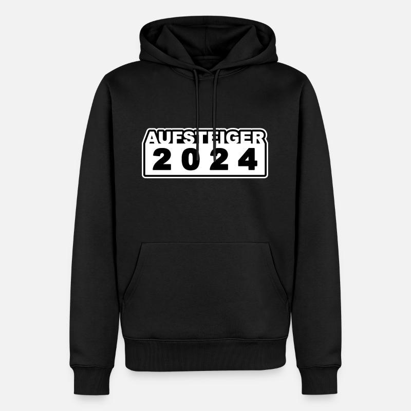 Aufsteiger 2024 - Männer Premium Bio Hoodie - Schwarz