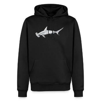 Martillon Hai - Hammerhai - Requin - Männer Premium Bio Hoodie - Schwarz - Vorne - Nico (187cm)
