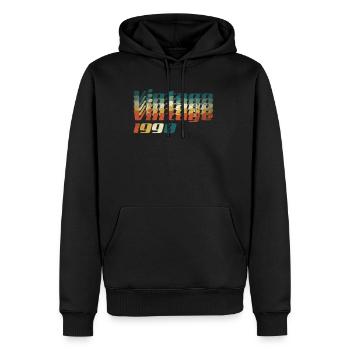 30ème anniversaire t shirt millésime 1990 cadeau - Sweat à capuche Premium bio Homme - noir - Devant - Nico (187cm)