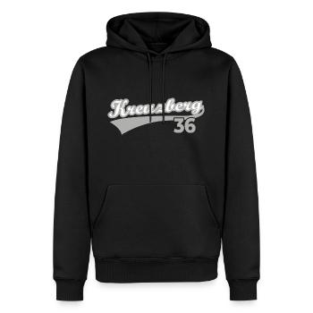 Kreuzberg 36 Berlin - Männer Premium Bio Hoodie - Schwarz - Vorne - Nico (187cm)