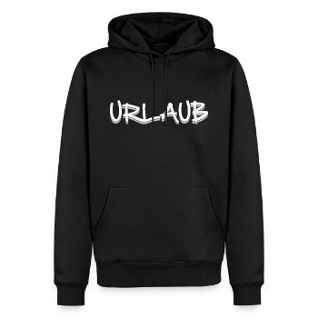 VACANCES - Sweat à capuche Premium bio Homme - noir - Devant - Nico (187cm)