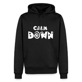 Relaxation and relaxation. Just Calm Down - Men’s Premium Organic Hoodie - black - Front - Nico (187cm)