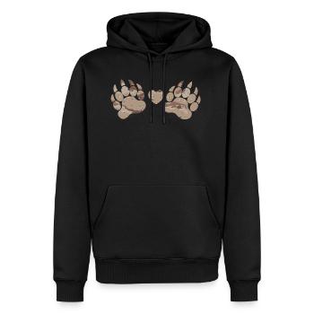 Camouflage Tatzen Pfoten Krallen Wüsten-Tarn Herz - Männer Premium Bio Hoodie - Schwarz - Vorne - Nico (187cm)