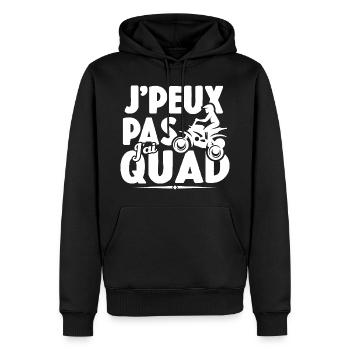 Je Peux Pas J'ai Quad Cadeau Conducteur De Quad - Sweat à capuche Premium bio Homme - noir - Devant - Nico (187cm)