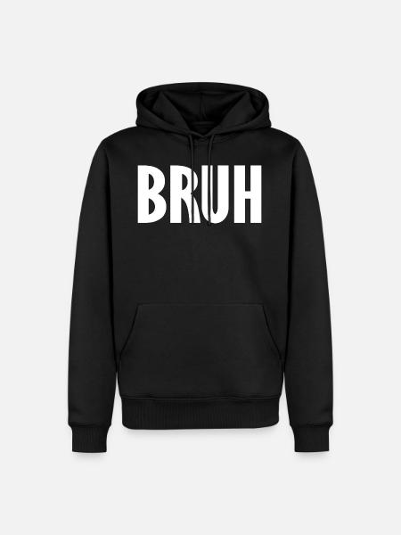 bruh - Sweat à capuche Premium bio Homme - noir