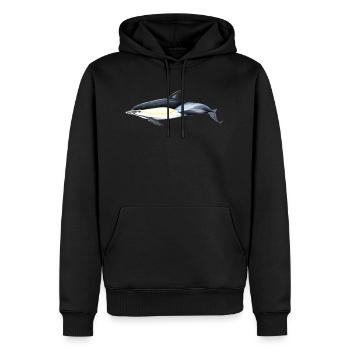 Dauphin commun - Dauphin commun - Delfin commun - Sweat à capuche Premium bio Homme - noir - Devant - Nico (187cm)