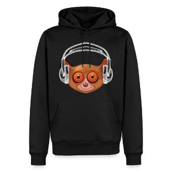Monkey Monkey Monkey Baby Earphone Music Drawing - Men’s Premium Organic Hoodie - black - Front - Nico (187cm)