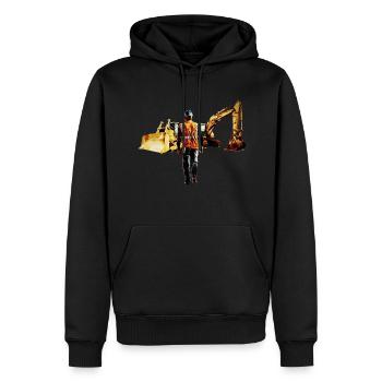 Diggers and Dozers - Men’s Premium Organic Hoodie - black - Front - Nico (187cm)