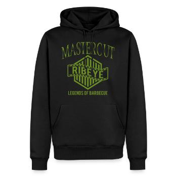 RIBEYE MASTERCUT - Männer Premium Bio Hoodie - Schwarz - Vorne - Nico (187cm)
