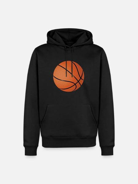 Basketball T-Shirt Orange - Men’s Premium Organic Hoodie - black