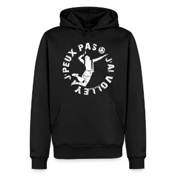 JPP-VOLLEY-W - Männer Premium Bio Hoodie - Schwarz - Vorne - Nico (187cm)