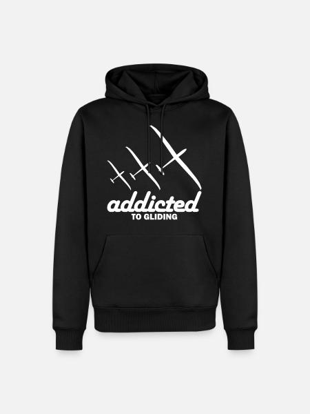 Süchtig nach Segelfliegen Segelflieger Geschenk - Herre Premium økologisk hoodie - sort