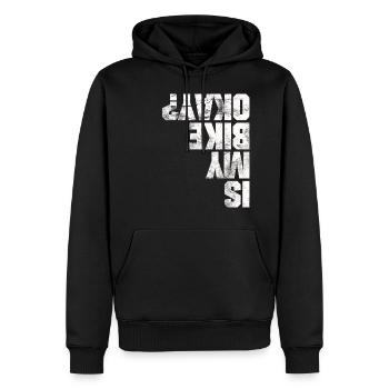 IST MEIN FAHRRAD IN ORDNUNG LUSTIGES BIKE SHIRT - Männer Premium Bio Hoodie - Schwarz - Vorne - Nico (187cm)