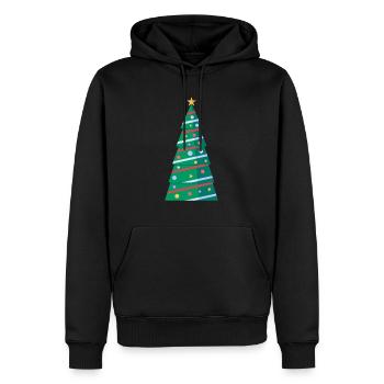 Noël - Sweat à capuche Premium bio Homme - noir - Devant - Nico (187cm)