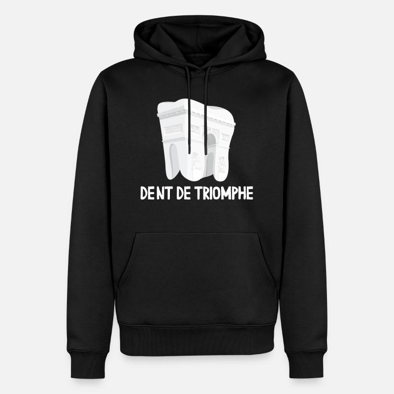 Dent De Triomphe - Sweat à capuche Premium bio Homme - noir