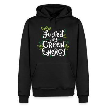 Fueled by Green Energy Gift - Men’s Premium Organic Hoodie - black - Front - Nico (187cm)