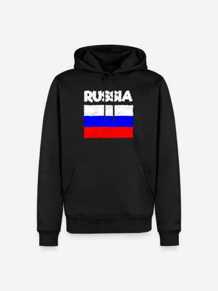 Rosja Rosyjska flaga - z kapturem - Herre Premium økologisk hoodie - sort