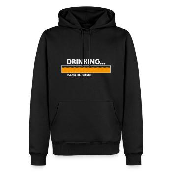 Party Time - Männer Premium Bio Hoodie - Schwarz - Vorne - Nico (187cm)