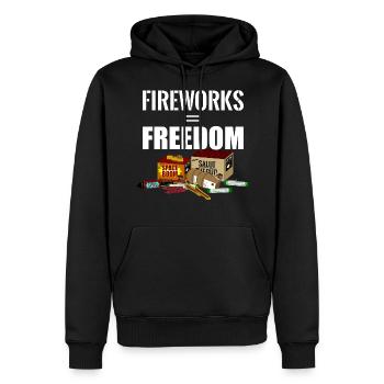 Freedom Fireworks - Männer Premium Bio Hoodie - Schwarz - Vorne - Nico (187cm)