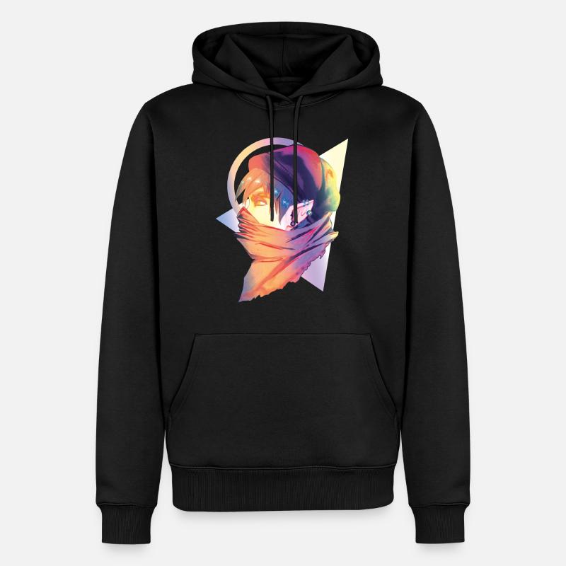 Elf modern - Sweat à capuche Premium bio Homme - noir