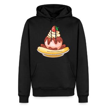 Eis Speiseeis Eiskrem Eiscreme Kugeleis Eisbecher - Männer Premium Bio Hoodie - Schwarz - Vorne - Nico (187cm)