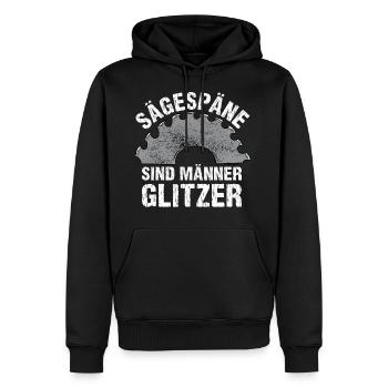 Cadeau sciure menuisier menuisier - Sweat à capuche Premium bio Homme - noir - Devant - Nico (187cm)
