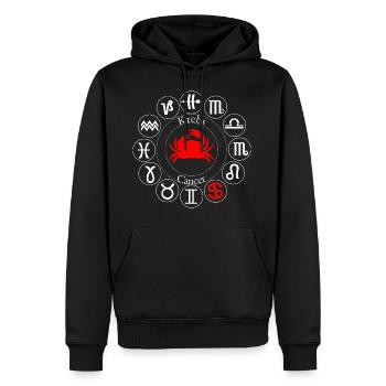 Sternzeichen Krebs - Männer Premium Bio Hoodie - Schwarz - Vorne - Nico (187cm)