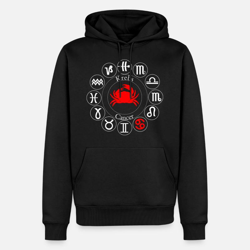 Sternzeichen Krebs - Männer Premium Bio Hoodie - Schwarz