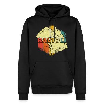 Ravioli Nudeln - Männer Premium Bio Hoodie - Schwarz - Vorne - Nico (187cm)